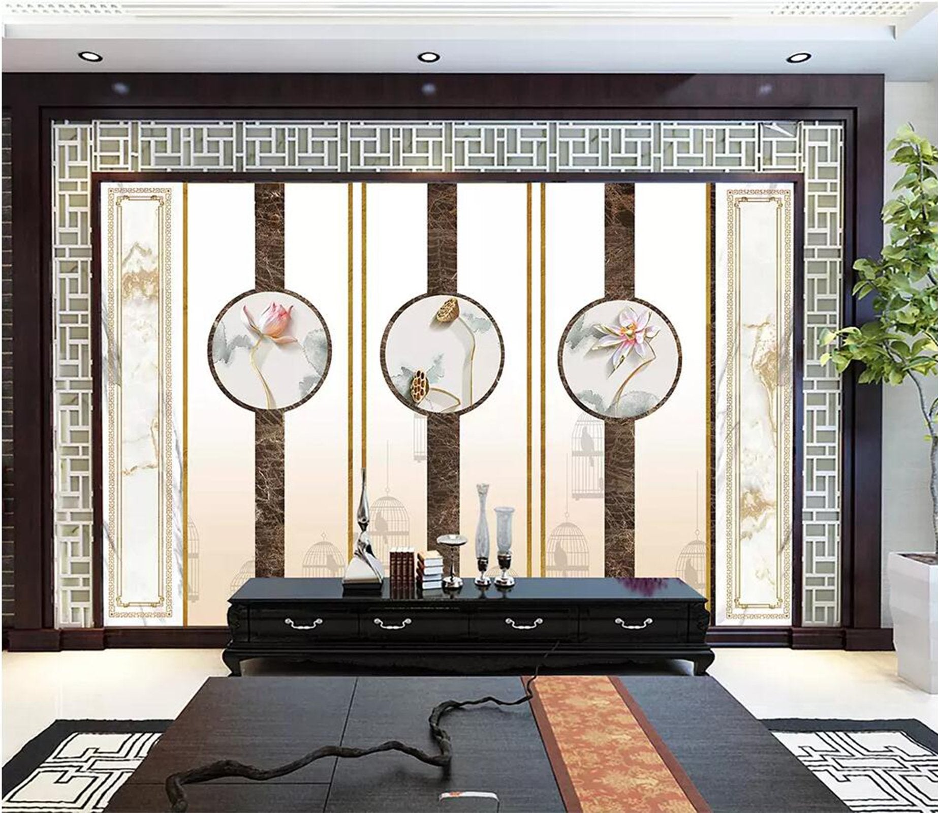 3D Beautiful Lotus WC36 Wall Murals Wallpaper AJ Wallpaper 2 
