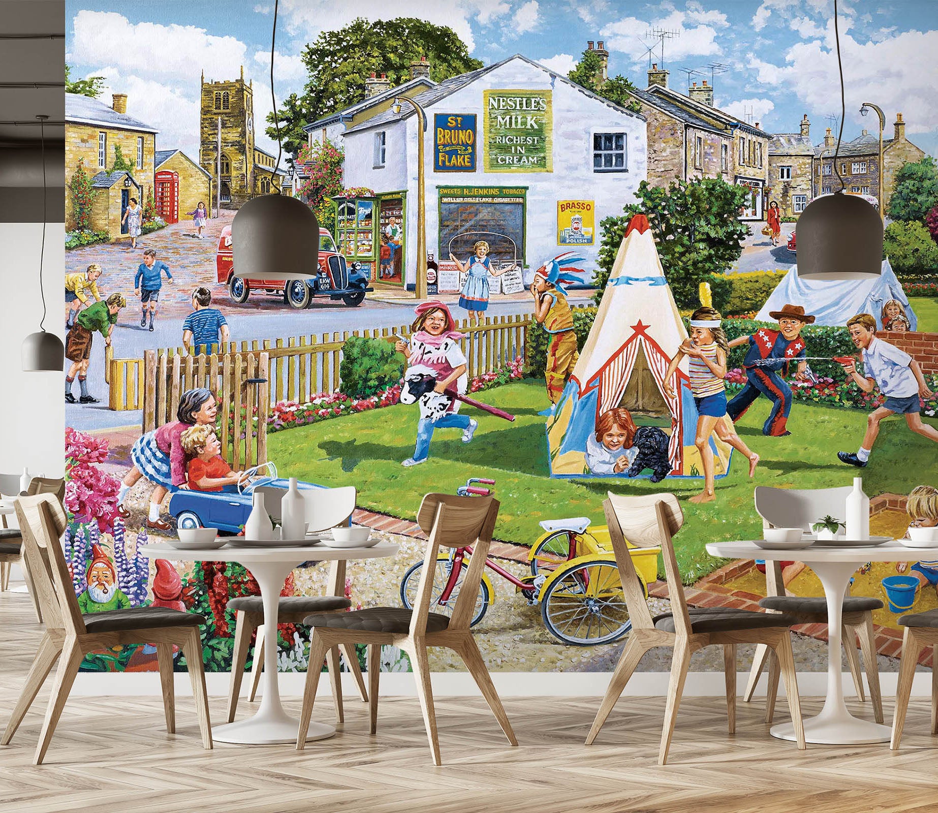 3D Playing In The Park 1016 Trevor Mitchell Wall Mural Wall Murals