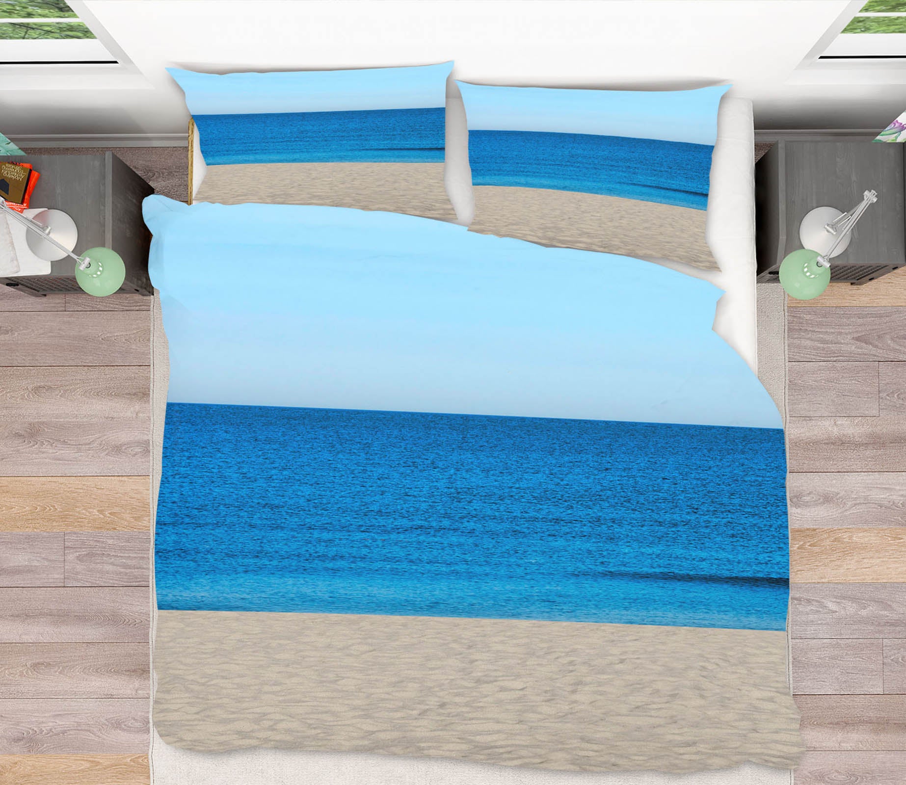3D Beach Footprints Sea 059 Marco Carmassi Bedding Bed Pillowcases Quilt
