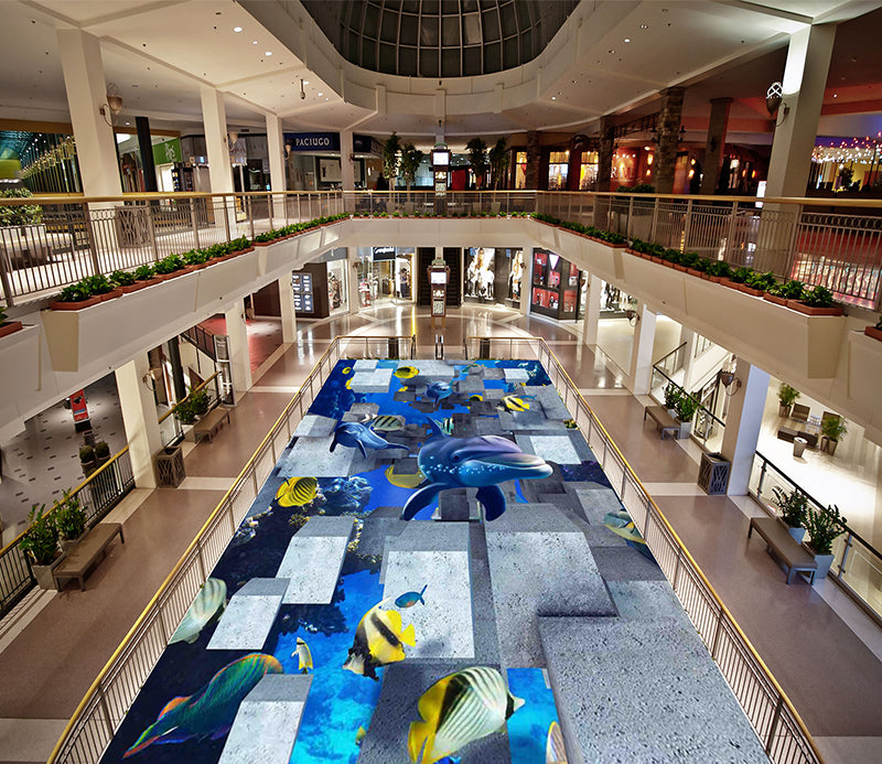 3D Marine Fish 158 Floor Mural  Self-Adhesive Sticker Bathroom Non-slip Waterproof Flooring Murals