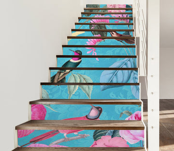 3D Pink Flowers 109213 Andrea Haase Stair Risers