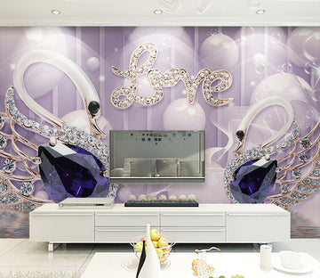 3D Diamond Love WG013 Wall Murals
