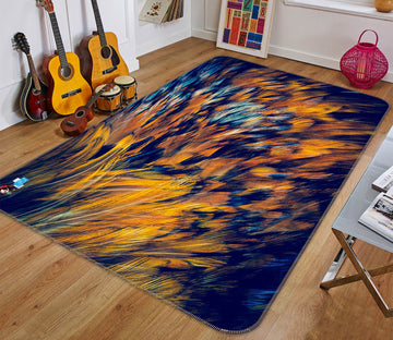 3D Golden Feather 10 Non Slip Rug Mat Mat AJ Creativity Home 