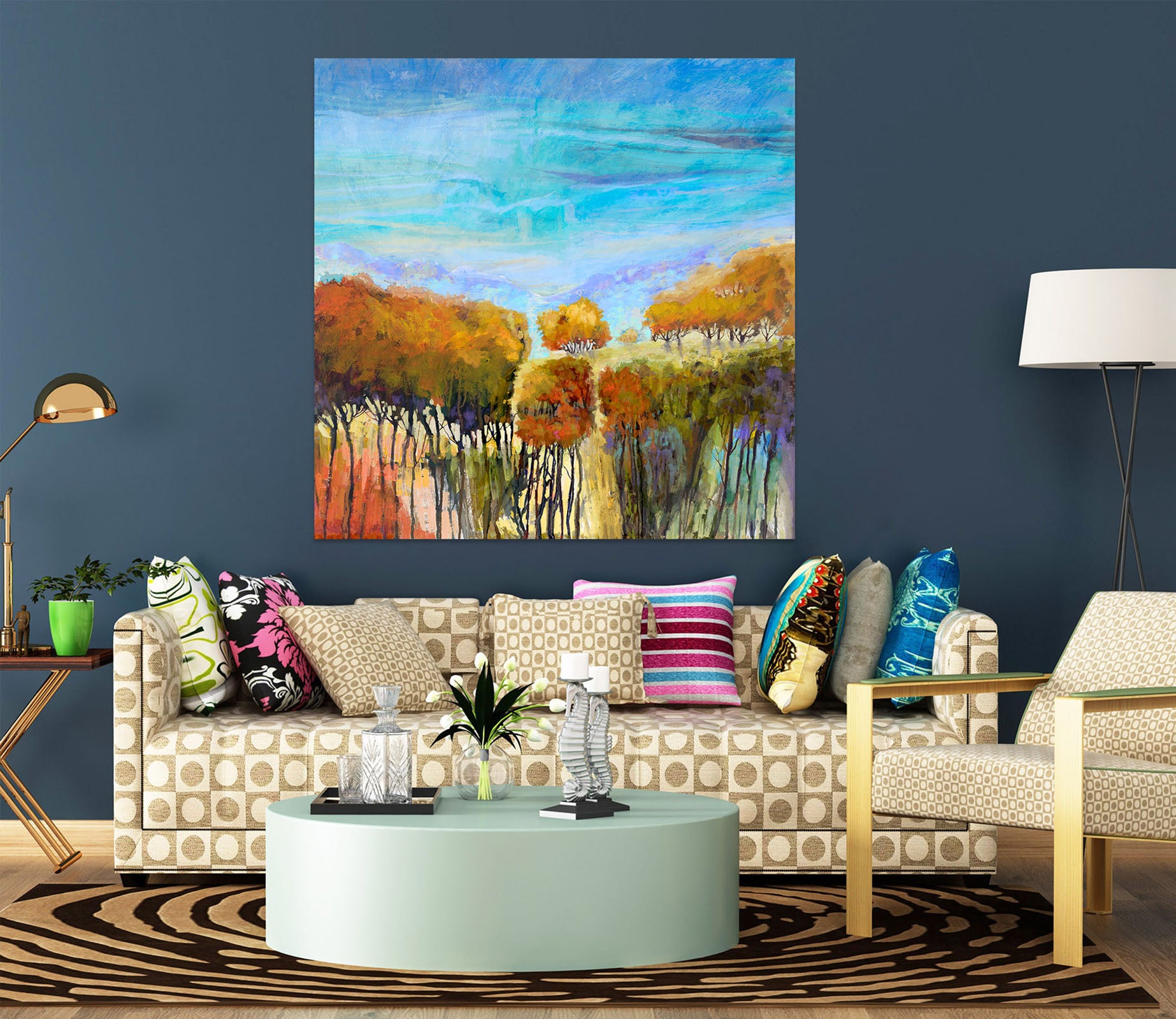 3D Painted Forest 014 Michael Tienhaara Wall Sticker