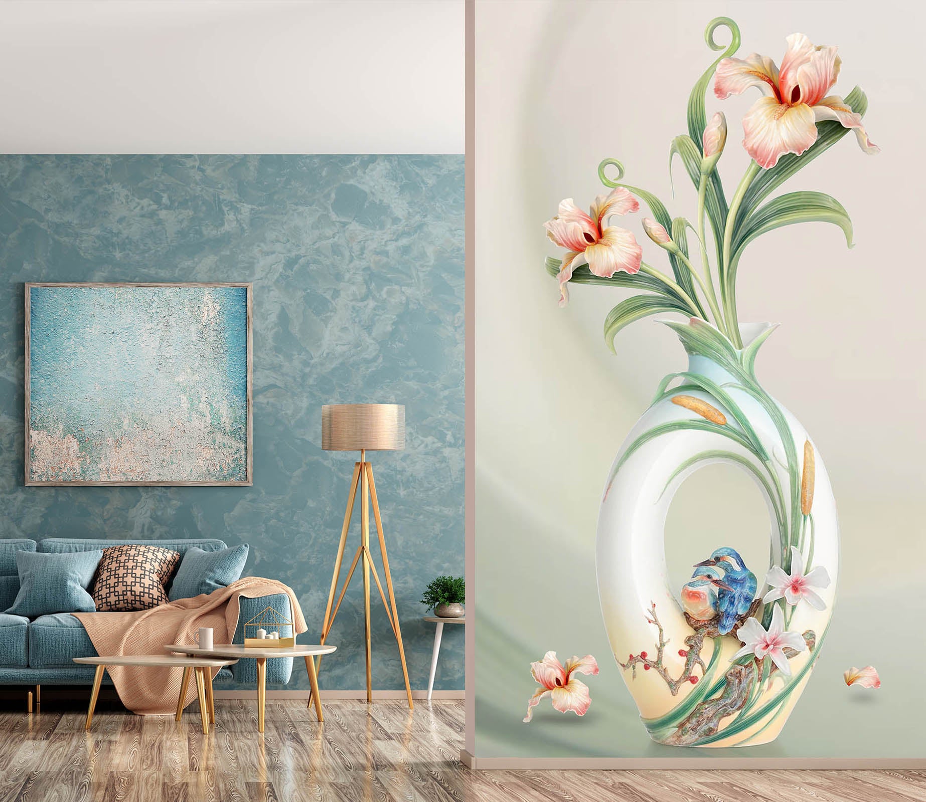 3D Art Flowers 1855 Wall Murals