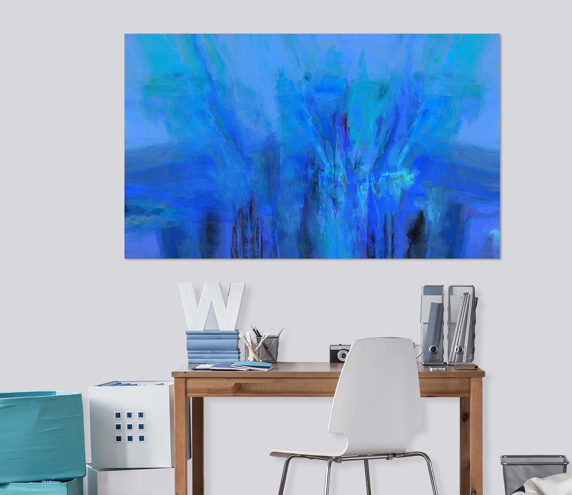 3D Blue Graffiti 022 Michael Tienhaara Wall Sticker