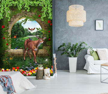 3D Forest Fawn 1963 Wall Murals