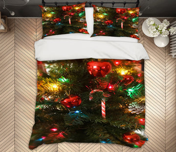 3D Colored Balls 52196 Christmas Quilt Duvet Cover Xmas Bed Pillowcases