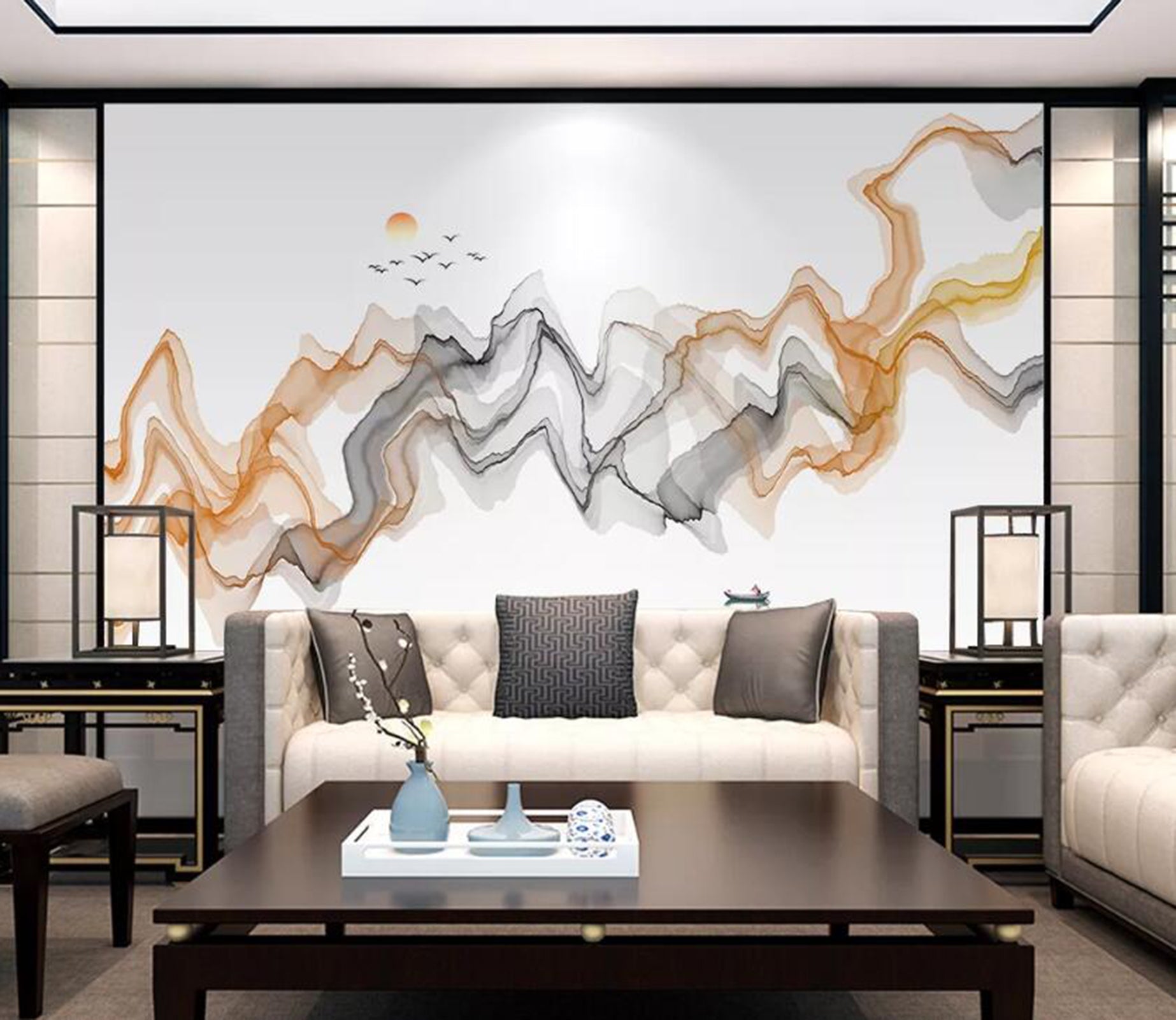 3D Color Wave WC45 Wall Murals Wallpaper AJ Wallpaper 2 