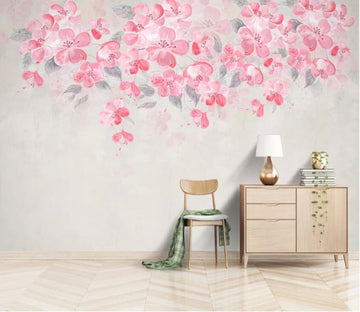 3D Pink Flowers WC02 Wall Murals Wallpaper AJ Wallpaper 2 