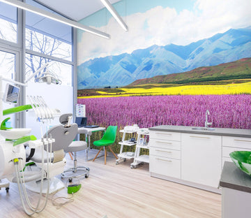 3D Mountain Lavender 019 Wall Murals Wallpaper AJ Wallpaper 2 