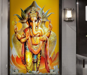 3D Crown Elephant WG174 Wall Murals
