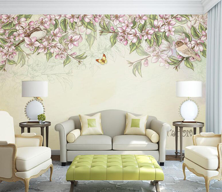 3D Purple Flower Wisteria 859 Wall Murals