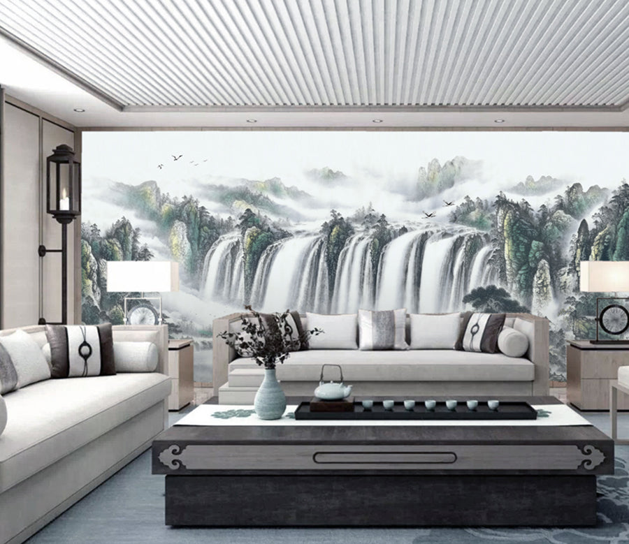 3D Ink Falls 2093 Wall Murals