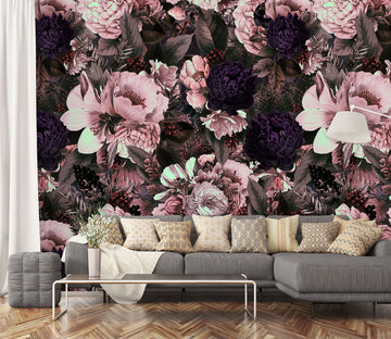 3D Pink Flowers 162 Uta Naumann Wall Mural Wall Murals