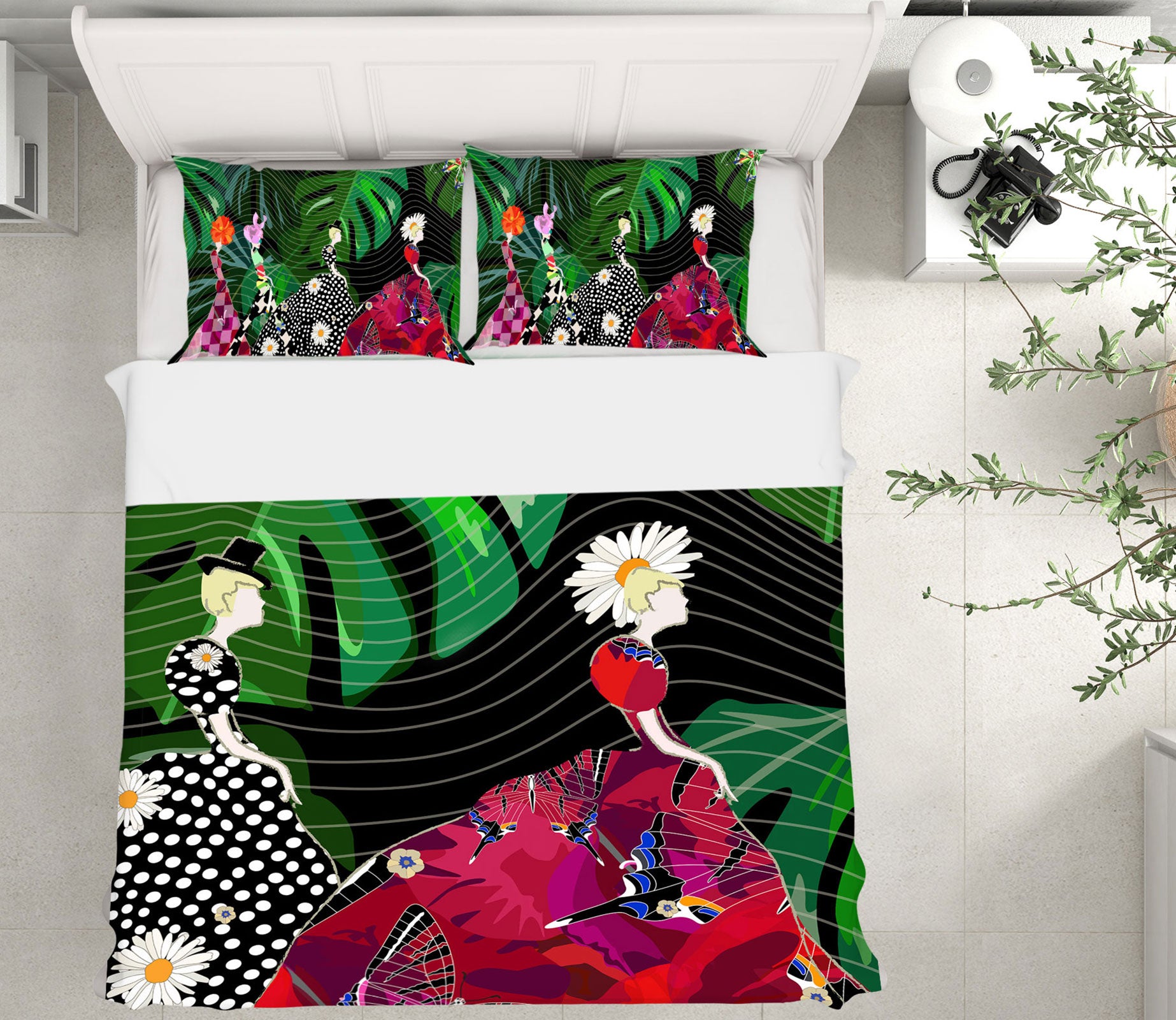 3D Daisy Woman 037 Bed Pillowcases Quilt