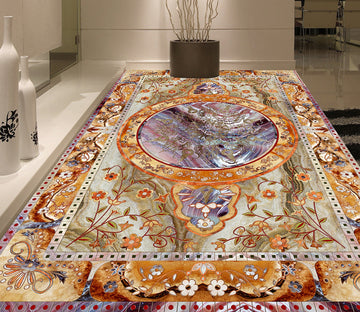 3D Colored Flowers Leaves WG300 Floor Mural Wallpaper AJ Wallpaper 2 