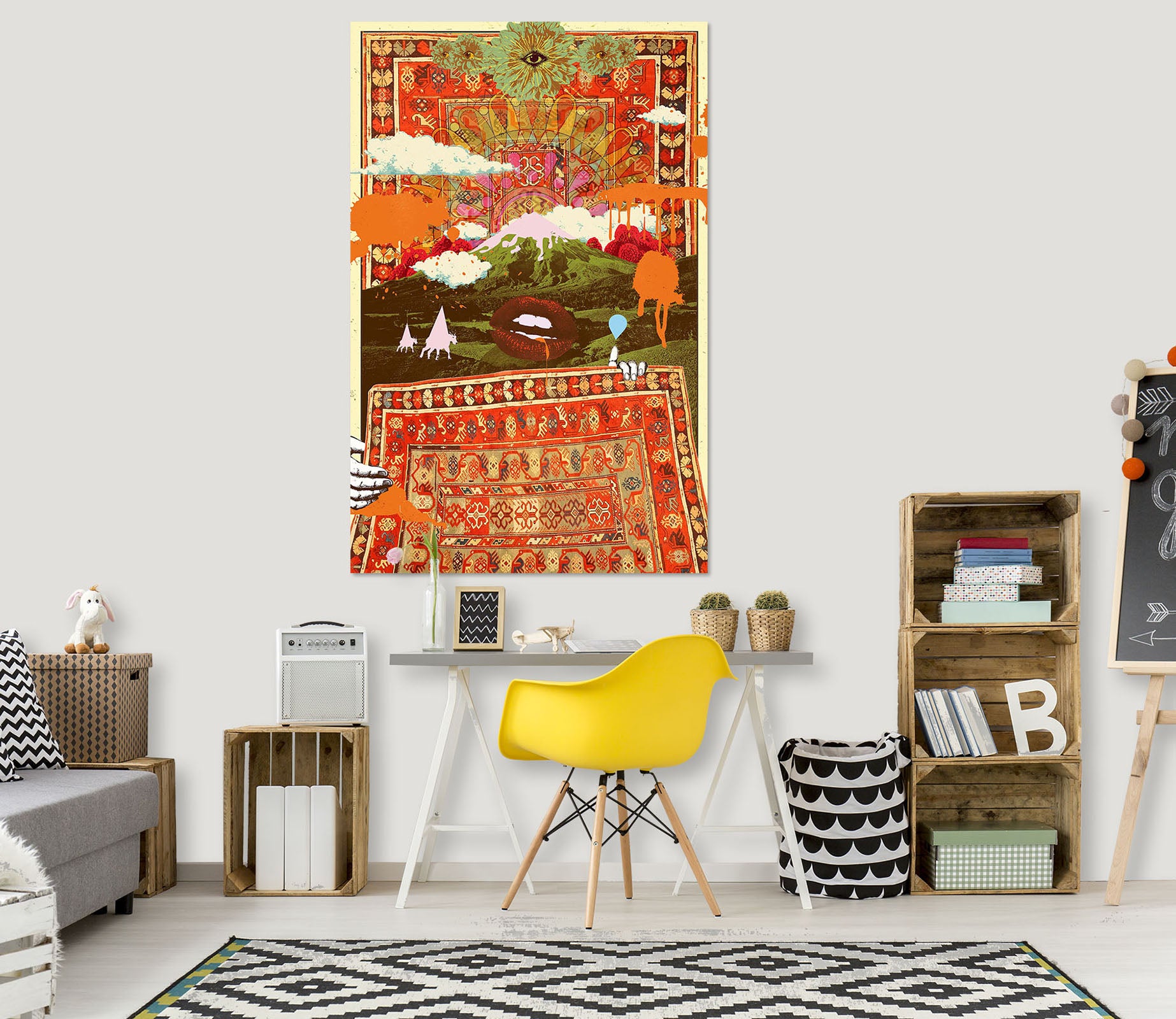 3D Forest Morning 019 Showdeer Wall Sticker