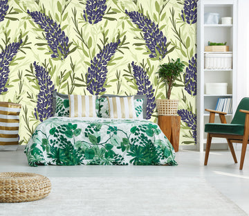 3D Purple Flower Vine 12046 Kashmira Jayaprakash Wall Mural Wall Murals