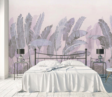 3D Pink Banana Leaf 1523 Wall Murals