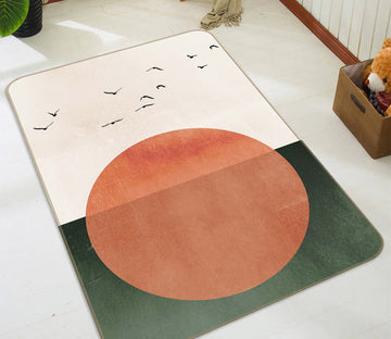 3D Flock Of Birds 1104 Boris Draschoff Rug Non Slip Rug Mat
