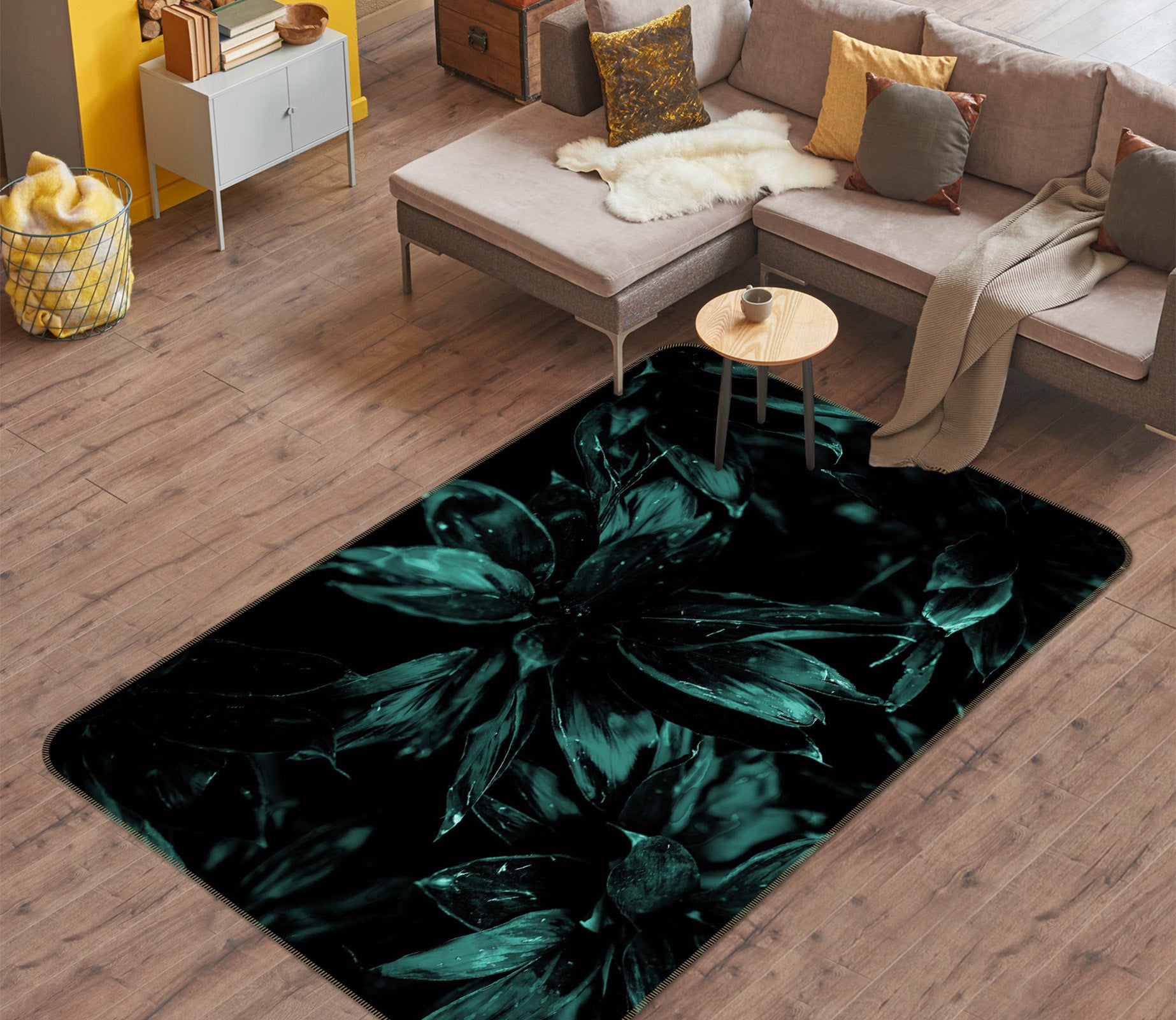 3D Leaf Forest 1142 Boris Draschoff Rug Non Slip Rug Mat