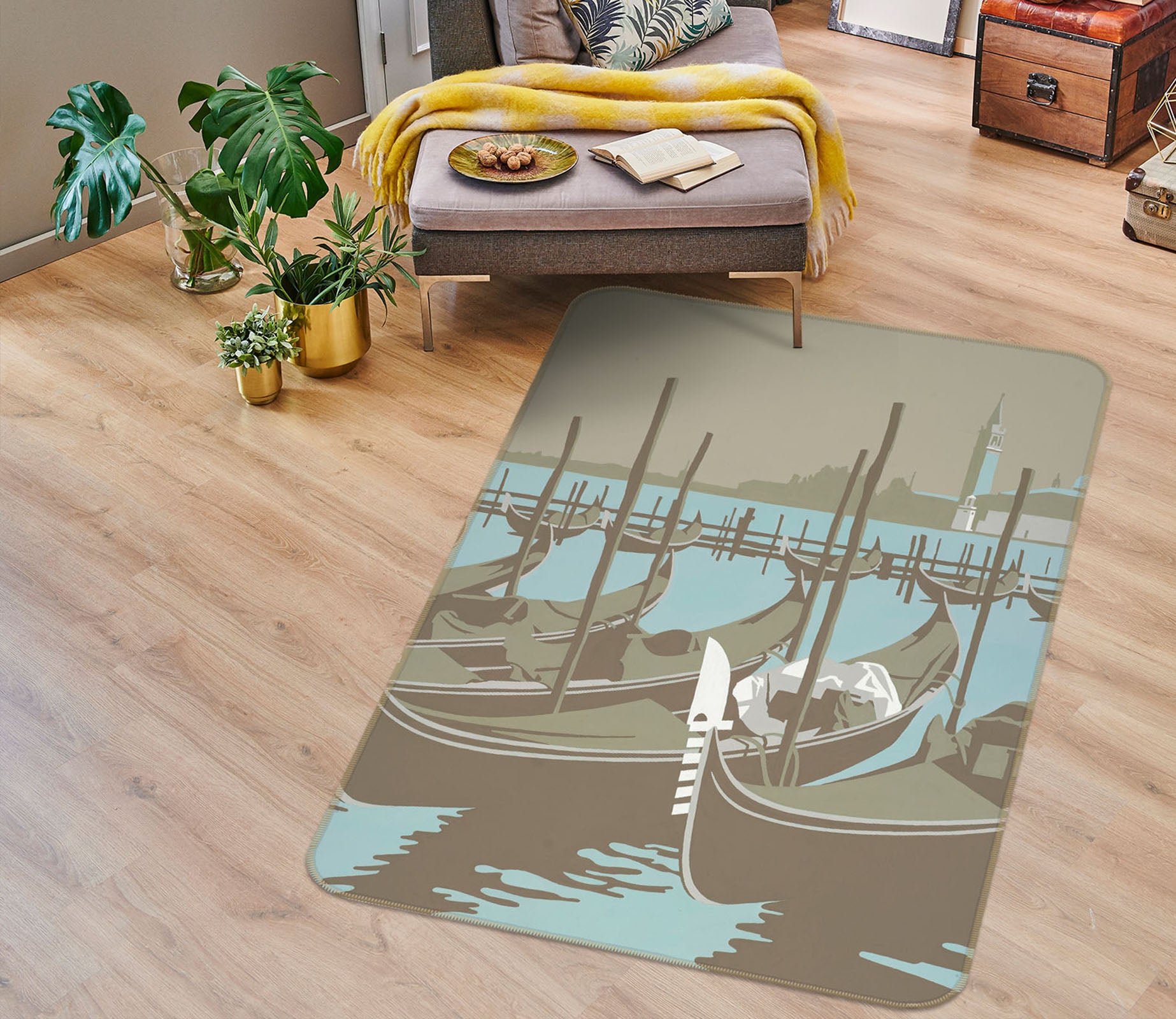 3D Venice 1162 Steve Read Rug Non Slip Rug Mat