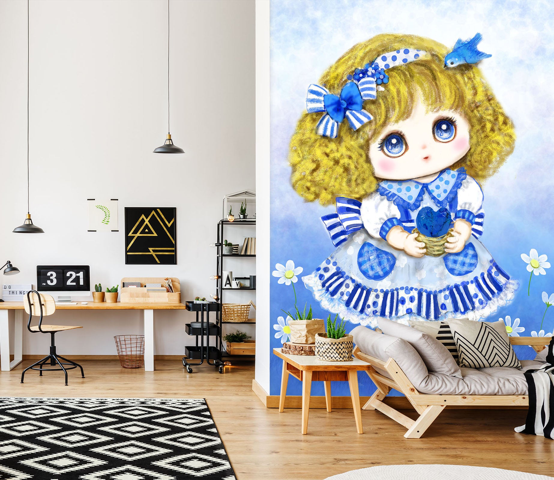 3D Cute Little Girl 5477 Kayomi Harai Wall Mural Wall Murals