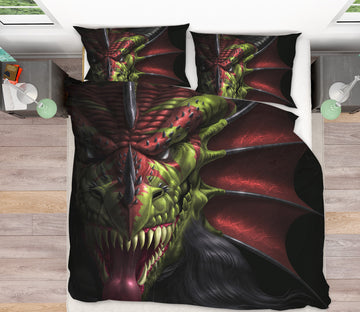 3D Dragon 4085 Tom Wood Bedding Bed Pillowcases Quilt
