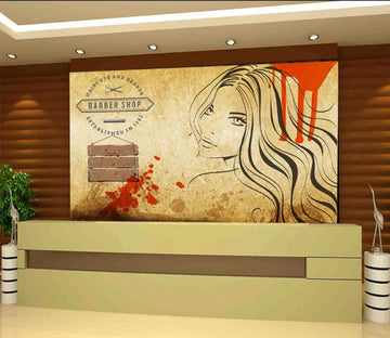 3D Sketch Girl 1509 Wall Murals
