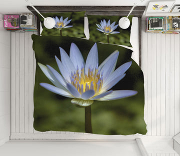 3D Lavendar Water Lily 2118 Kathy Barefield Bedding Bed Pillowcases Quilt
