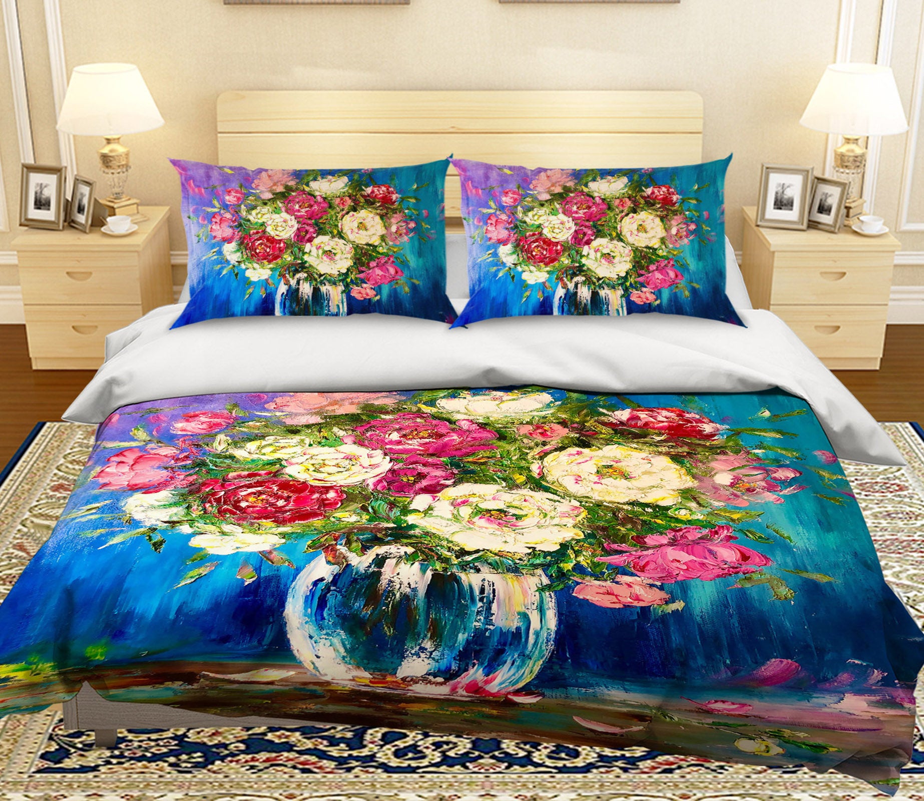 3D Colorful Flower Vase 572 Skromova Marina Bedding Bed Pillowcases Quilt