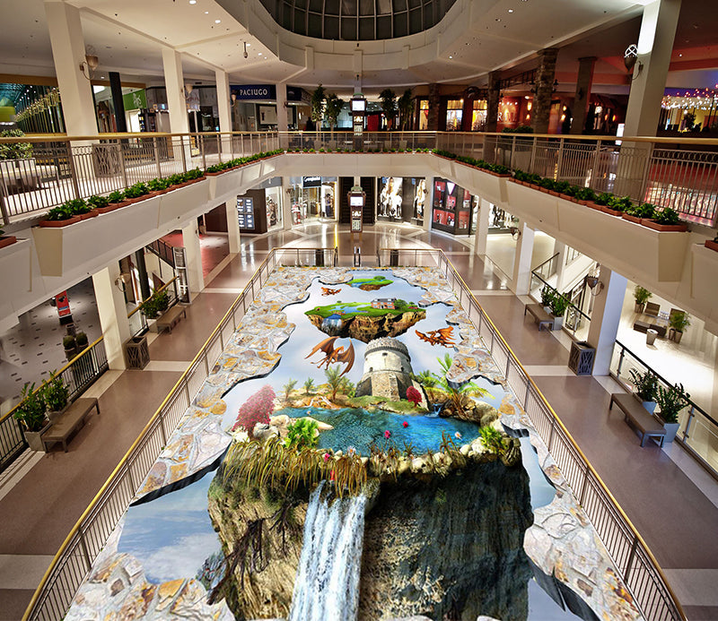 3D Stone Garden 115 Floor Mural  Self-Adhesive Sticker Bathroom Non-slip Waterproof Flooring Murals