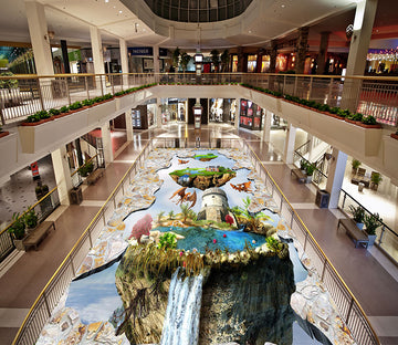 3D Stone Garden 115 Floor Mural  Self-Adhesive Sticker Bathroom Non-slip Waterproof Flooring Murals