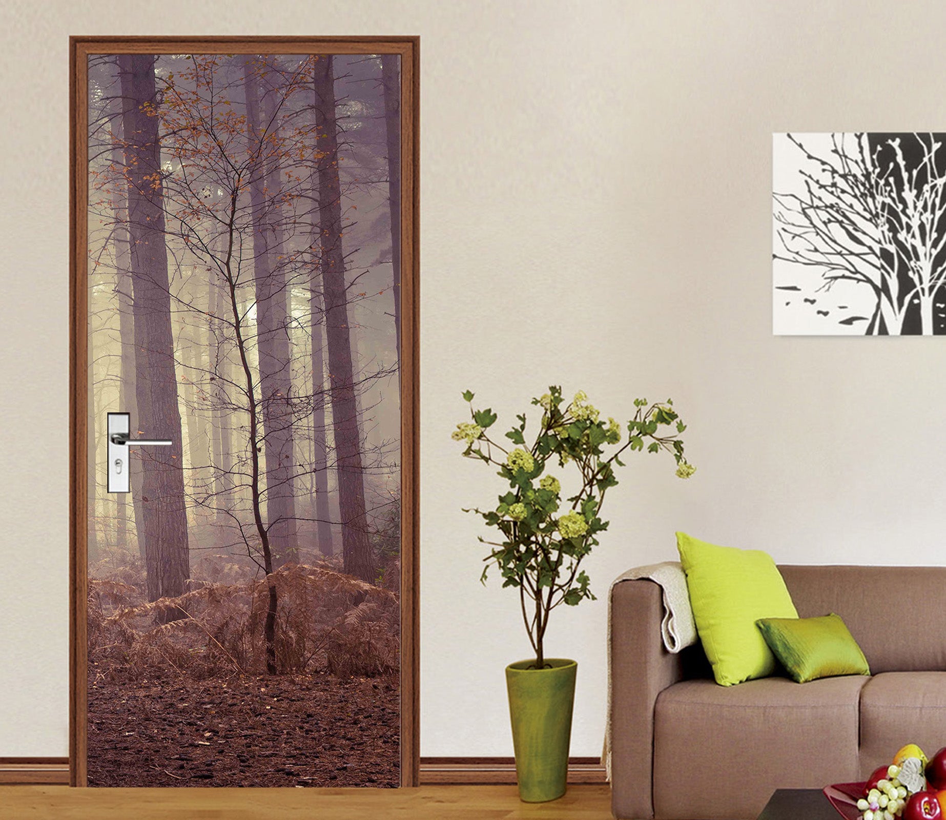3D Fog Woods 10666 Assaf Frank Door Mural