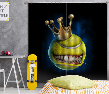 3D Crown Teeth Tennis 5049 Tom Wood Curtain Curtains Drapes
