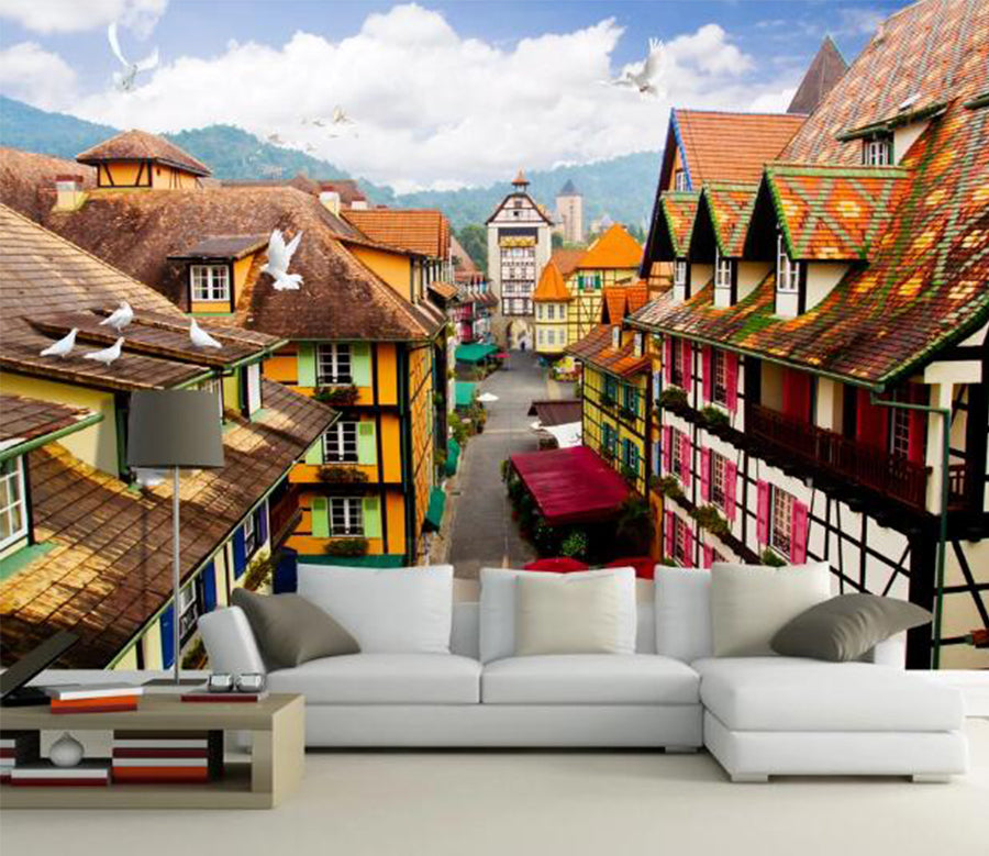 3D Pigeon House WC314 Wall Murals