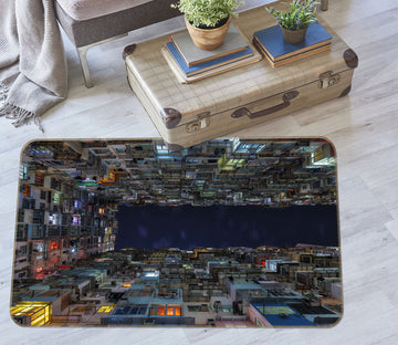 3D Tall Building 1180 Marco Carmassi Rug Non Slip Rug Mat