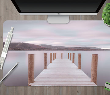 3D Wooden Bridge Landscape 12446 Assaf Frank Desk Mat
