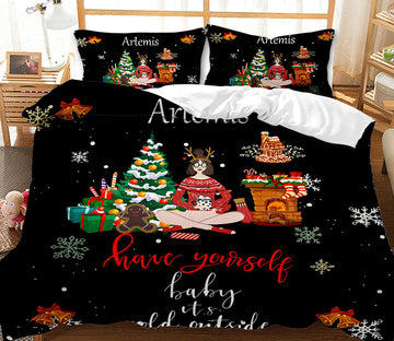 3D Christmas Girl 32090 Christmas Quilt Duvet Cover Xmas Bed Pillowcases