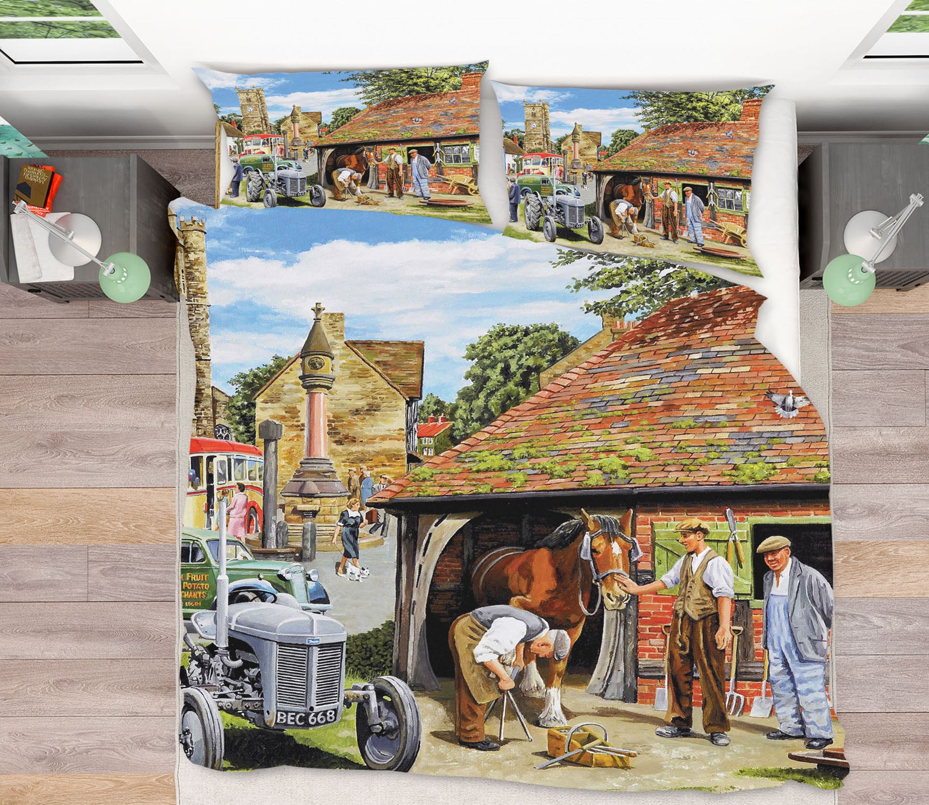 3D Old Friends 2042 Trevor Mitchell bedding Bed Pillowcases Quilt