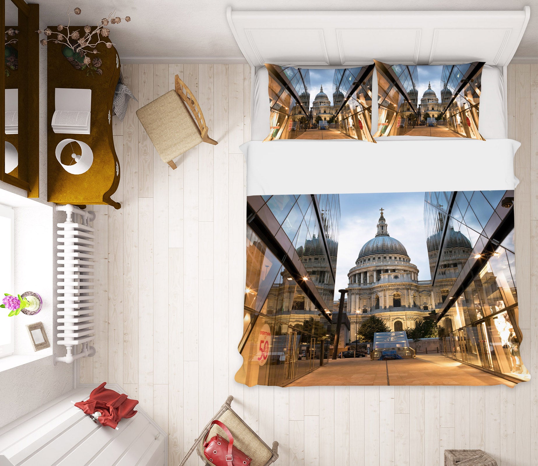 3D Building Glass Corridor 85165 Assaf Frank Bedding Bed Pillowcases Quilt