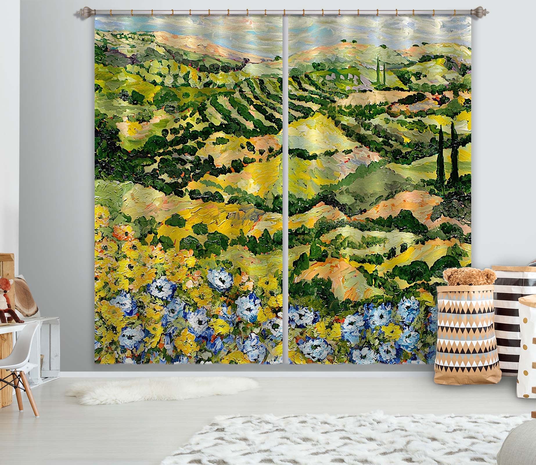 3D Spring Garden 130 Allan P. Friedlander Curtain Curtains Drapes