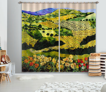 3D Wildflower Ridge 135 Allan P. Friedlander Curtain Curtains Drapes