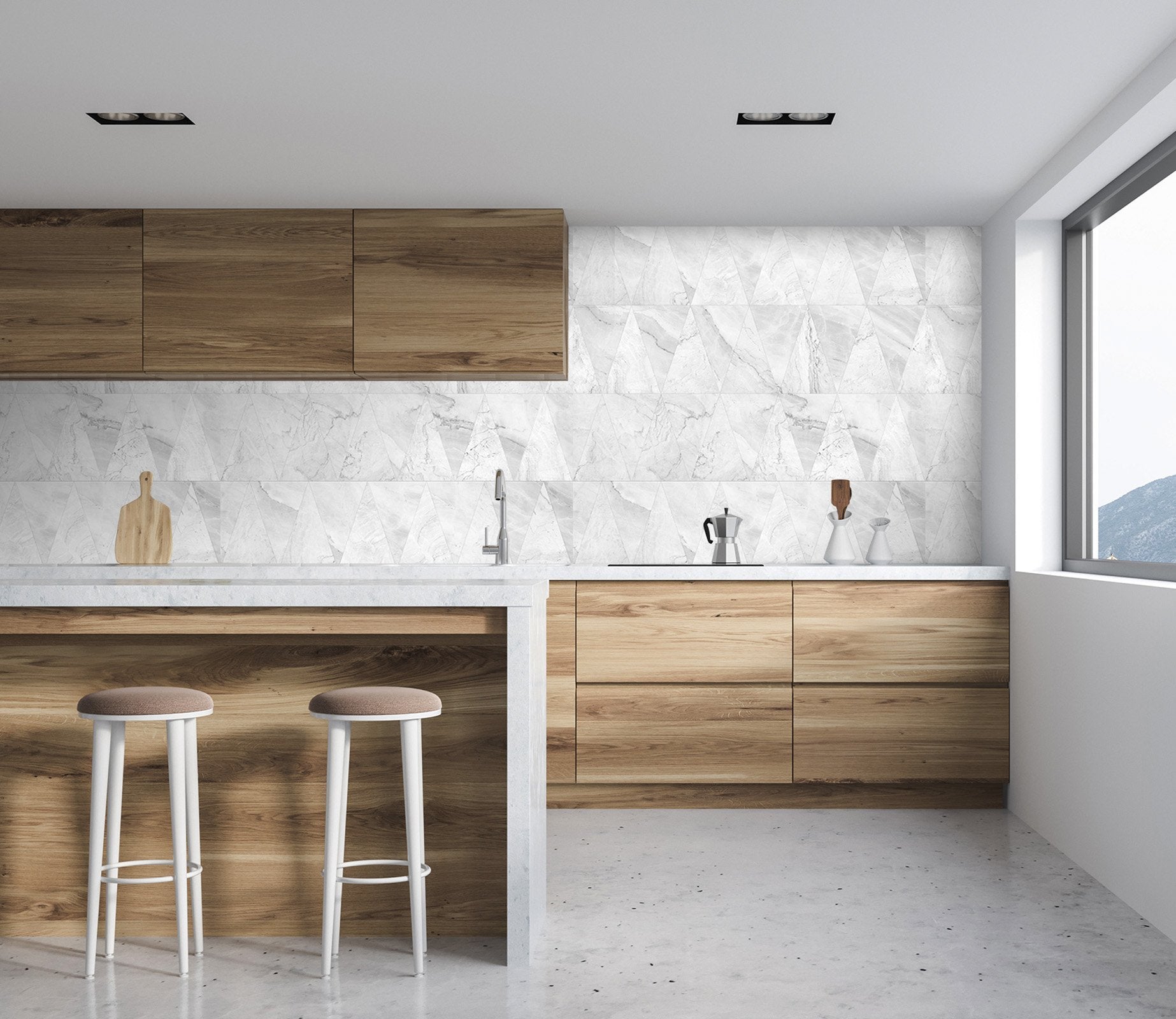 3D Triangle Combination 067 Marble Tile Texture Wallpaper AJ Wallpaper 2 