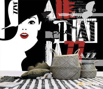 3D Black Hat Cool Woman 664 Wallpaper AJ Wallpaper 2 