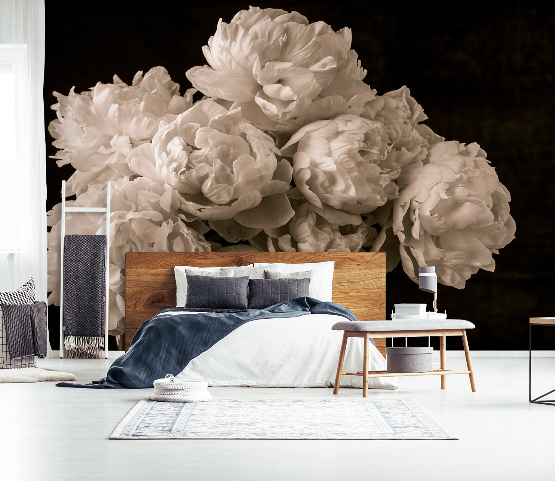 3D Gray Flower 6224 Assaf Frank Wall Mural Wall Murals