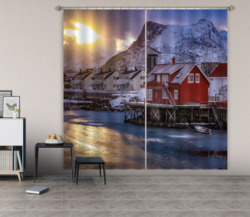 3D Snow House 114 Marco Carmassi Curtain Curtains Drapes