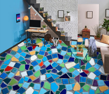 3D Colorful Stitching 033 Floor Mural  Wallpaper Murals Rug & Mat Print Epoxy waterproof bath floor