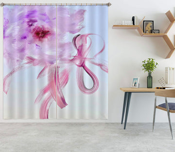 3D Pink Purple Flower 380 Skromova Marina Curtain Curtains Drapes